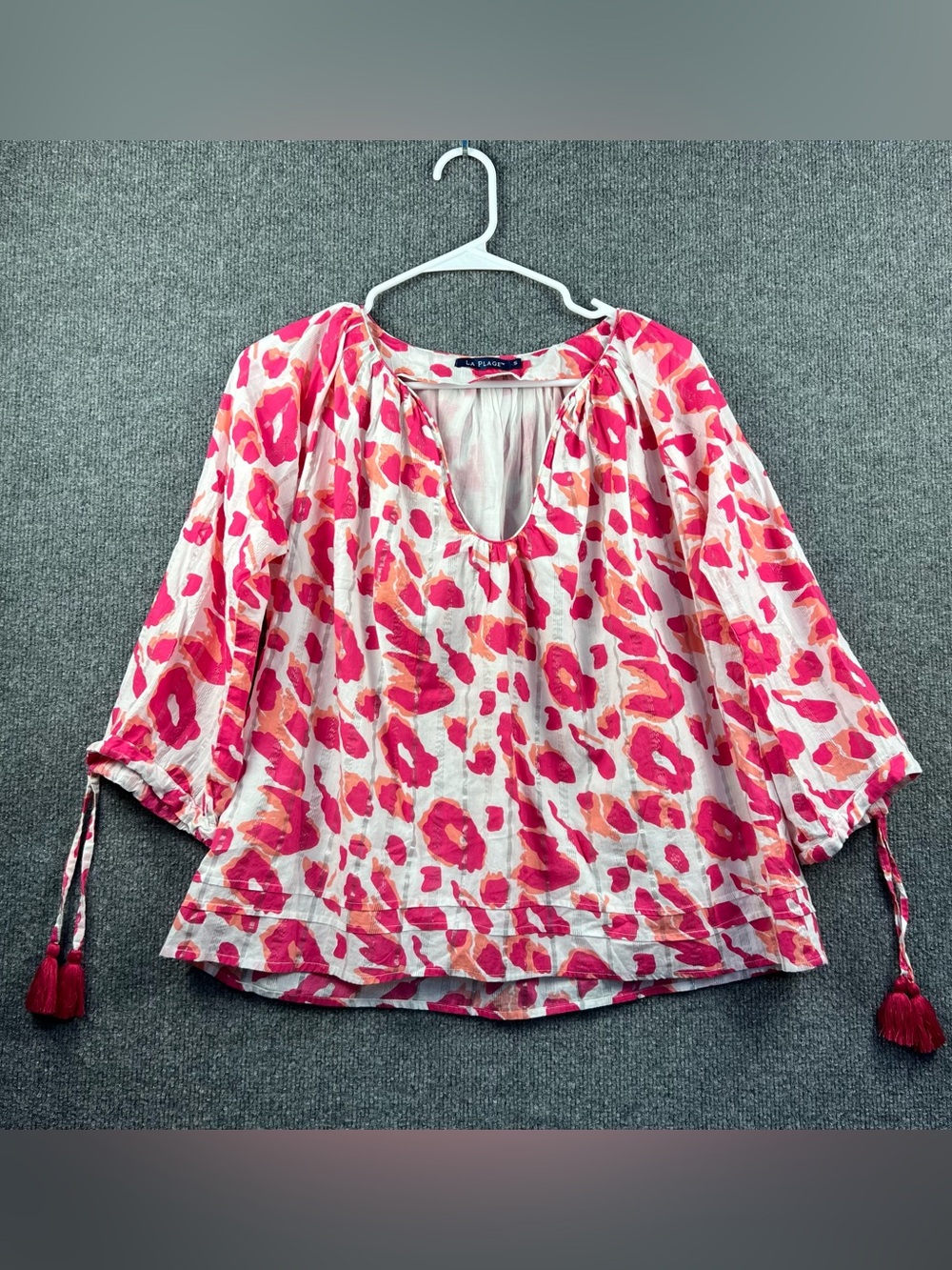 La Plage Cloud Tunic Size Small Pink & White